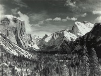 “Yosemite Valley View with El Capitan and Half Dome” (unknown)
